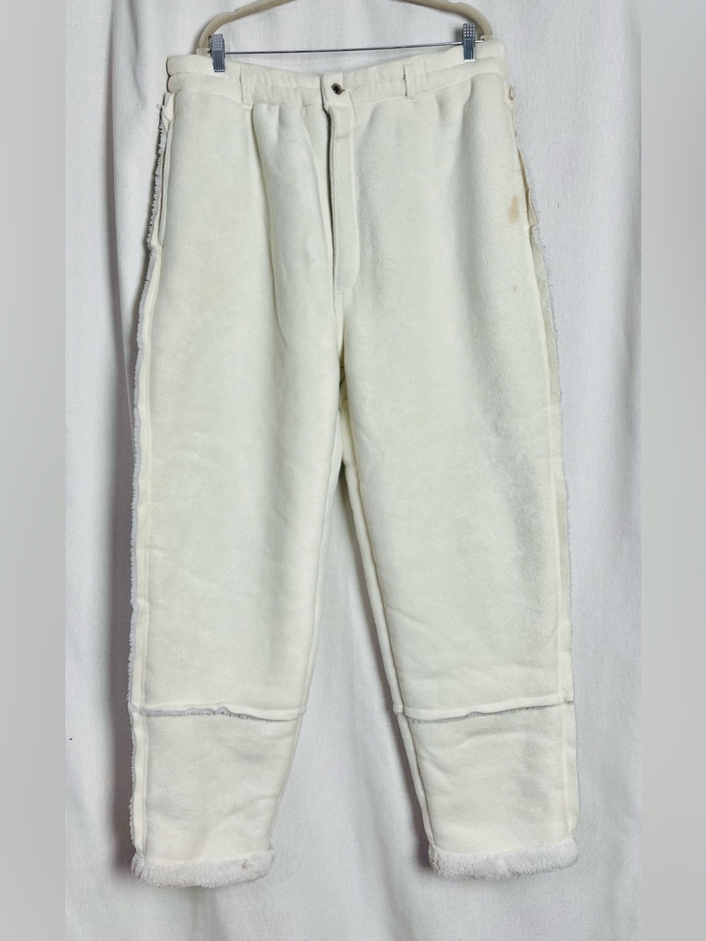 Dio Moda Insulated Fleece Hunting Sweatpants 2XL White Sherpa Lined Winter Pants